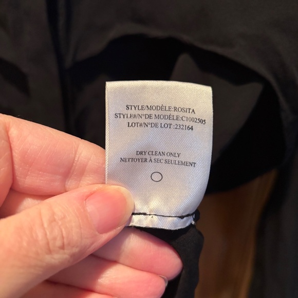 Theory Double Georgette Rosita Silk Blouse in Black Small - Picture 6 of 6